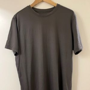 Wool & Prince Merino 78/22 crew neck t-shirt, dark gray, size medium